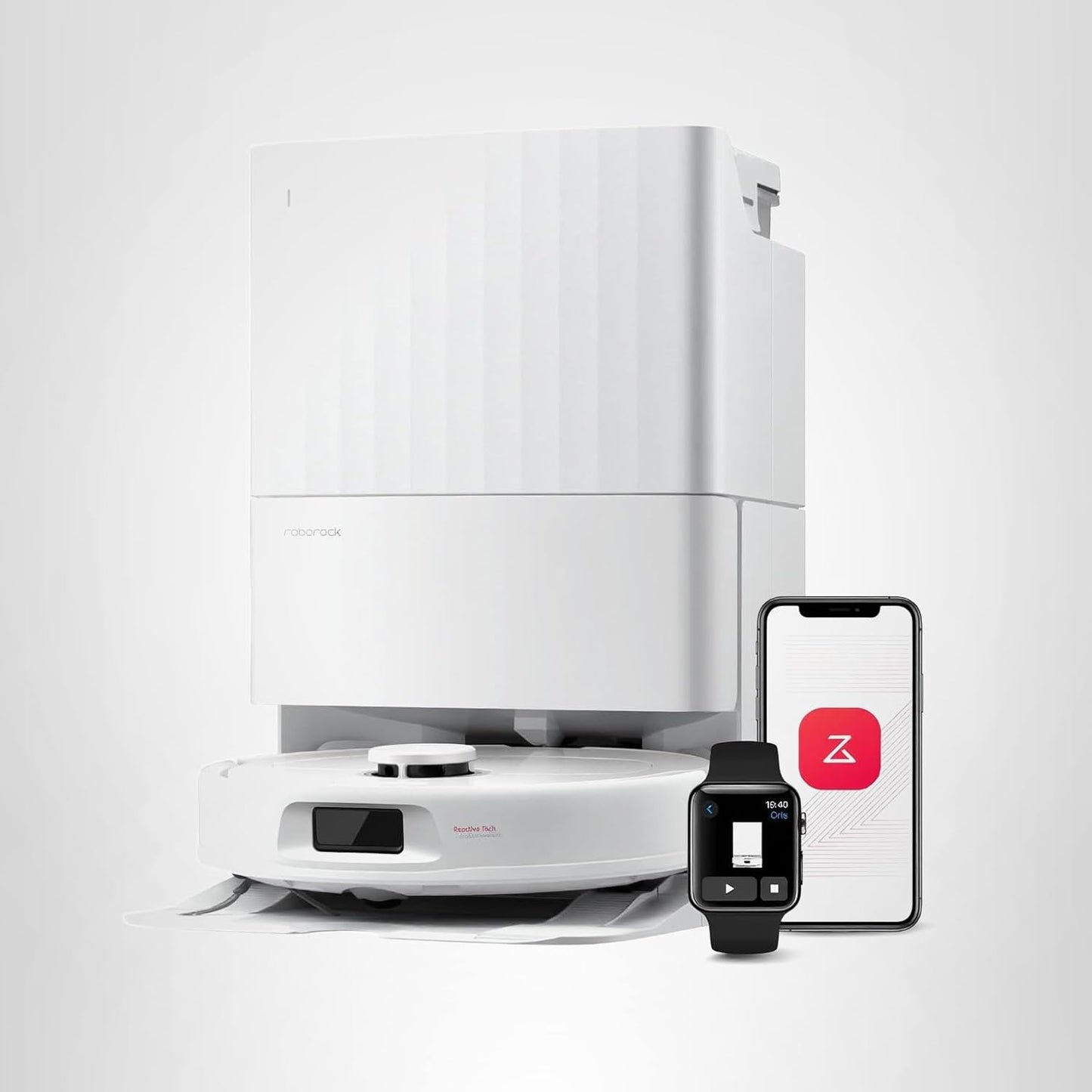 roborock Qrevo Series Robot Vacuum and Mop, 8000Pa Suction, Upgraded from Qrevo S, Anti-Tangle Brushes, Smart Obstacle Avoidance, Auto Mop Washing, All-in-One Dock, 200RPM Spinning Mops, Black(QV 35A)