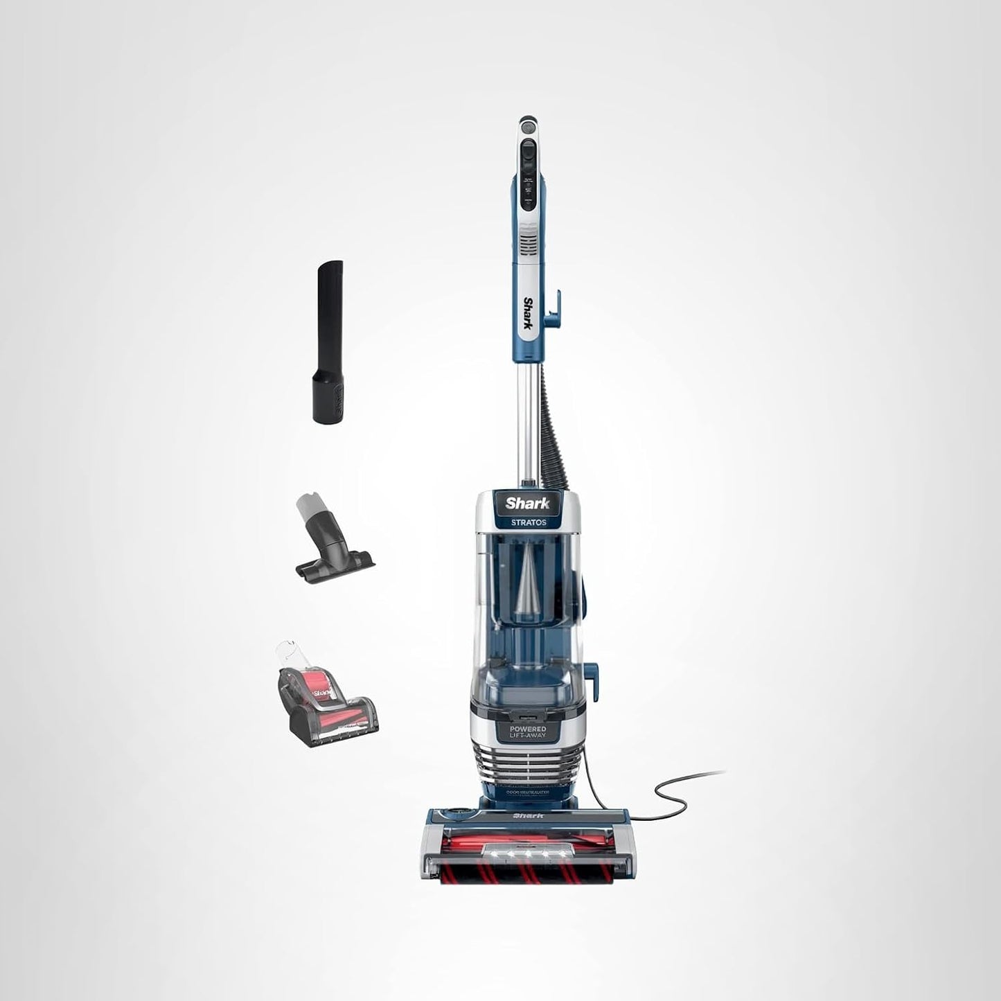 Shark AZ2002 Vertex Powered Lift-Away Upright Vacuum with DuoClean PowerFins, Self-Cleaning Brushroll, Large Dust Cup, Pet Crevice Tool, Dusting Brush & Power Brush, Silver/Rose Gold