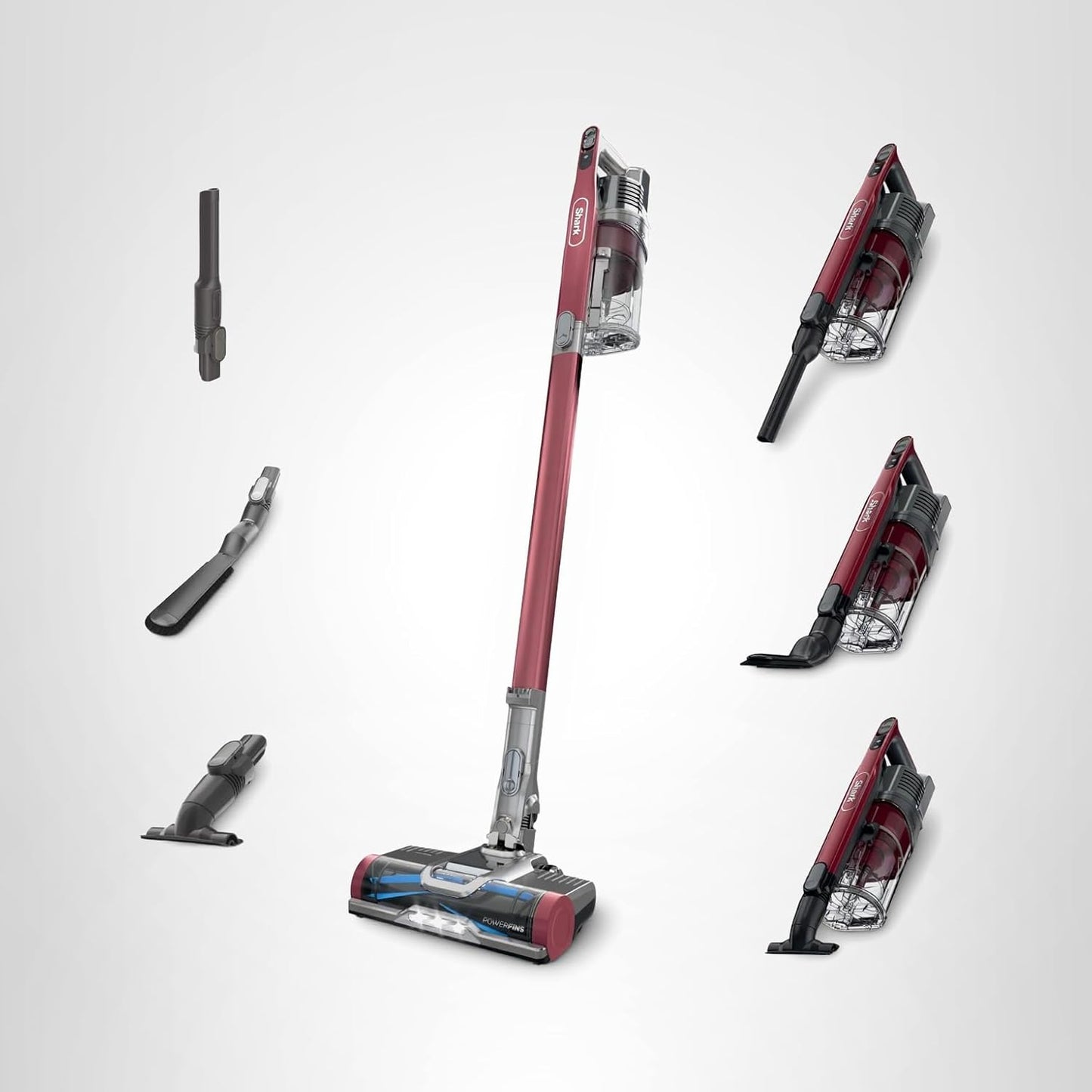 Shark IZ462H Vertex Ultra Lightweight Cordless Stick Vacuum with DuoClean PowerFins, Crevice, Pet Multi-Tool, Anti-Allergen, Brush, Removable Handheld, Flex, 60 min Runtime, Blue, MultiFLEX