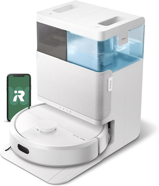 iRobot Roomba Plus 405 (G185) Combo Robot Vacuum & Mop with AutoWash Dock - Spinning Mop Pads, Self-Empties, Pad Washing & Drying, Self-Cleaning, Pad-Lift, LiDAR Navigation