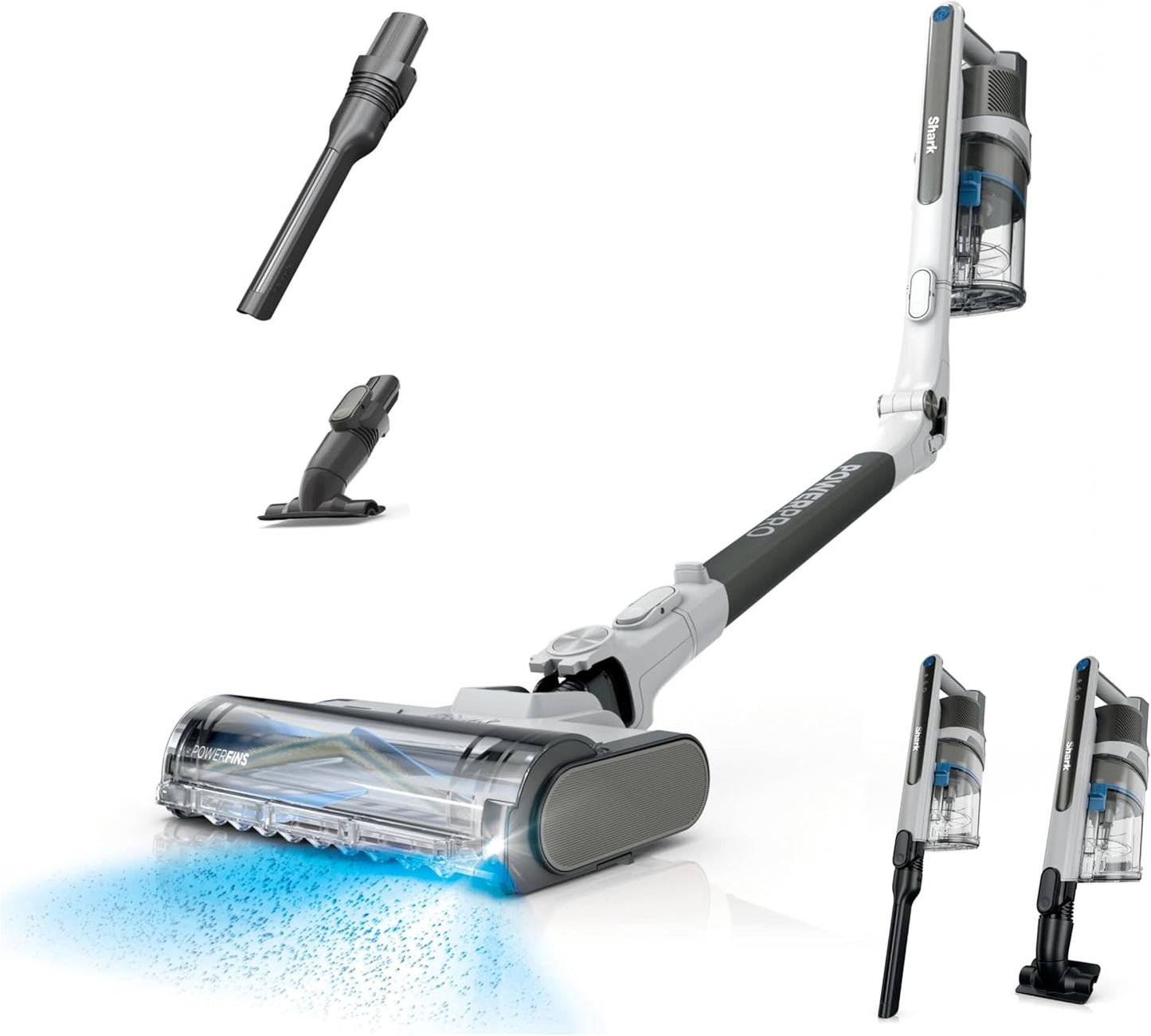 Shark | Pet Cordless Vacuum Cleaner | LED Headlights | Removable Handheld Vacuum for Pet Hair | Crevice Tool & Pet Multi-Tool Included | 40min Runtime | For Carpet & Hard Floors | Grey | IX141